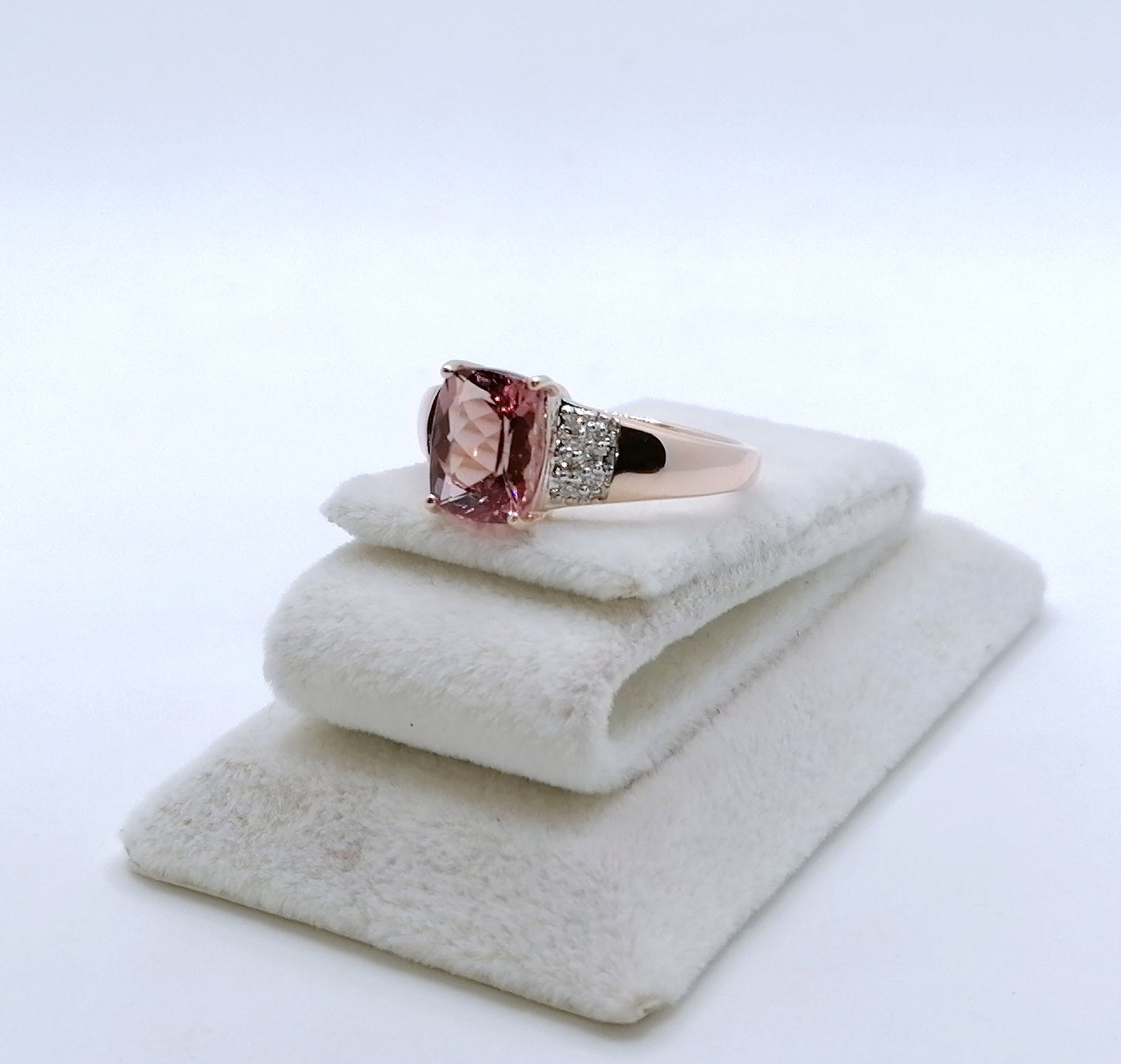 Ring Gold 585er mit Tourmalin Edelstein und Diamanten Gr. 60