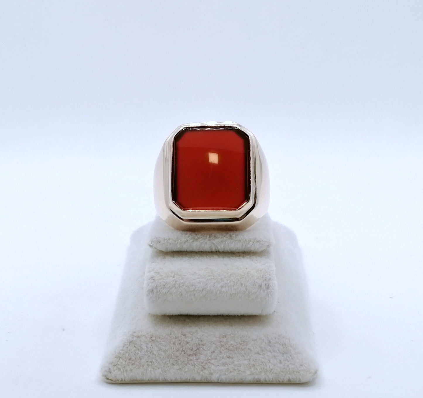Ring Rotgold mit Karneol Platte Gr. 63