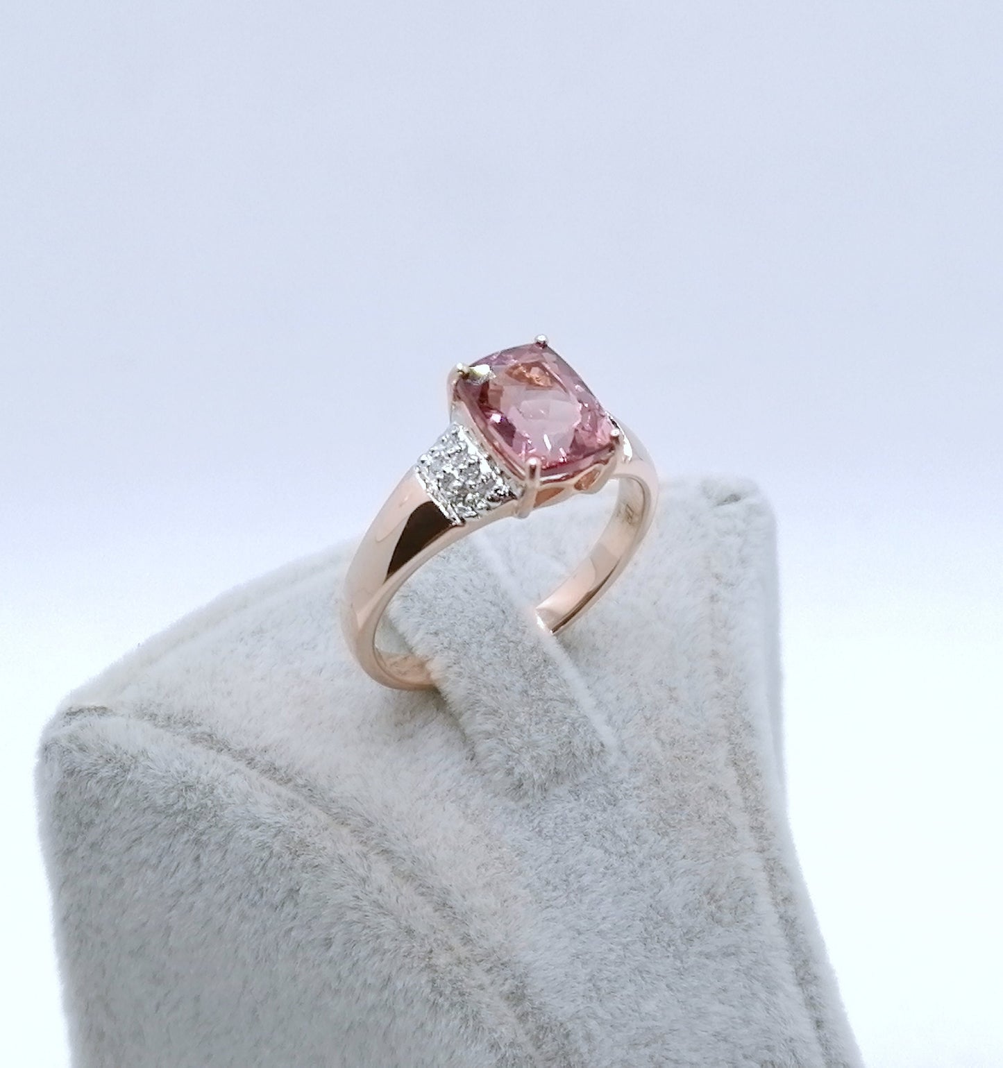 Ring Gold 585er mit Tourmalin Edelstein und Diamanten Gr. 60