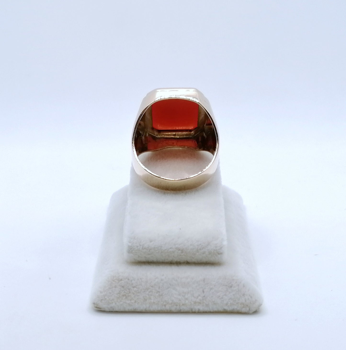 Ring Rotgold mit Karneol Platte Gr. 63