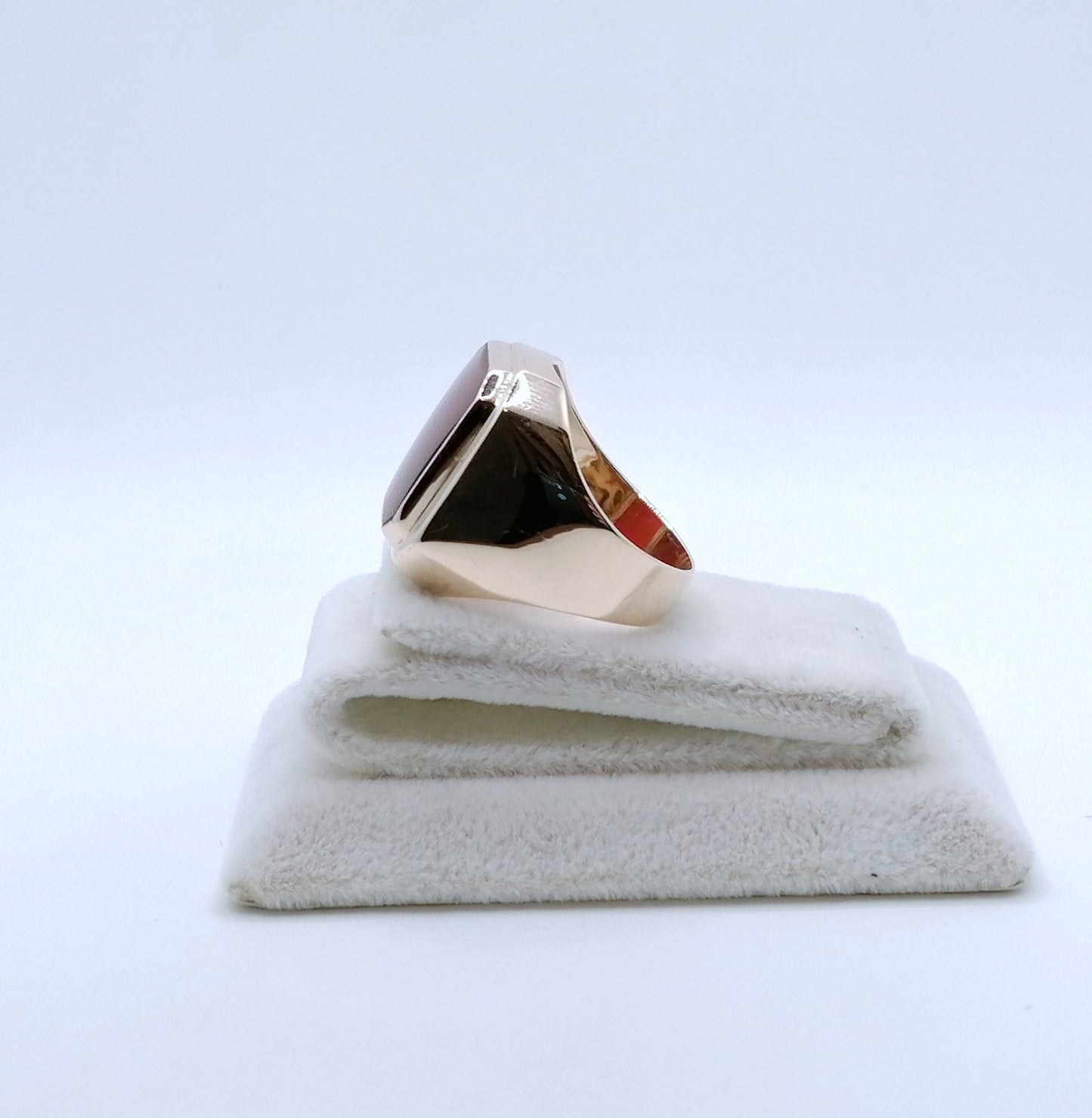 Ring Rotgold mit Karneol Platte Gr. 63