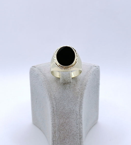 Ring Gold mit Onyx Stein Gr. 65