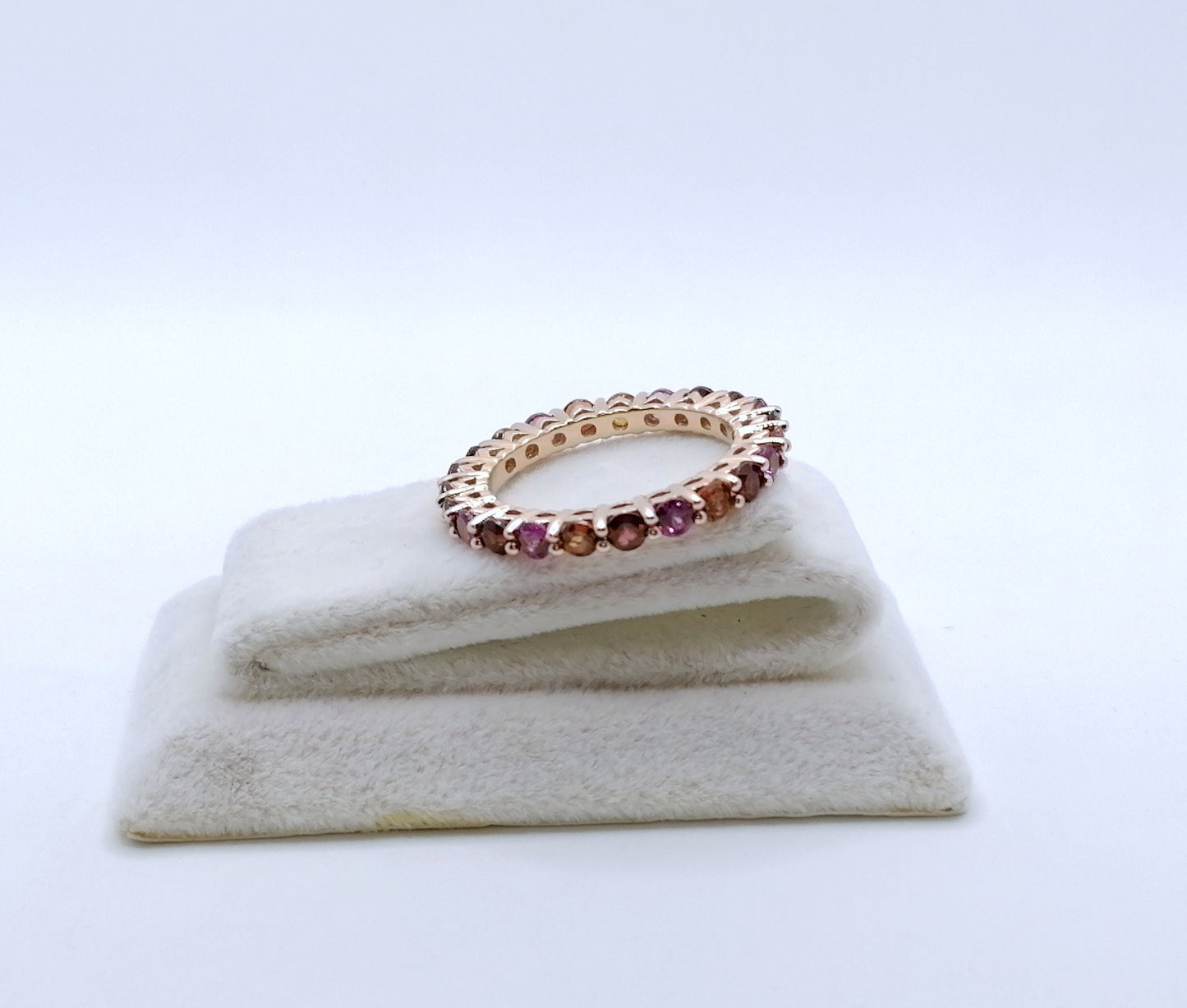 Ring Silber 925er Tourmalin Edelsteine Silberring Gold eternity Gr. 60