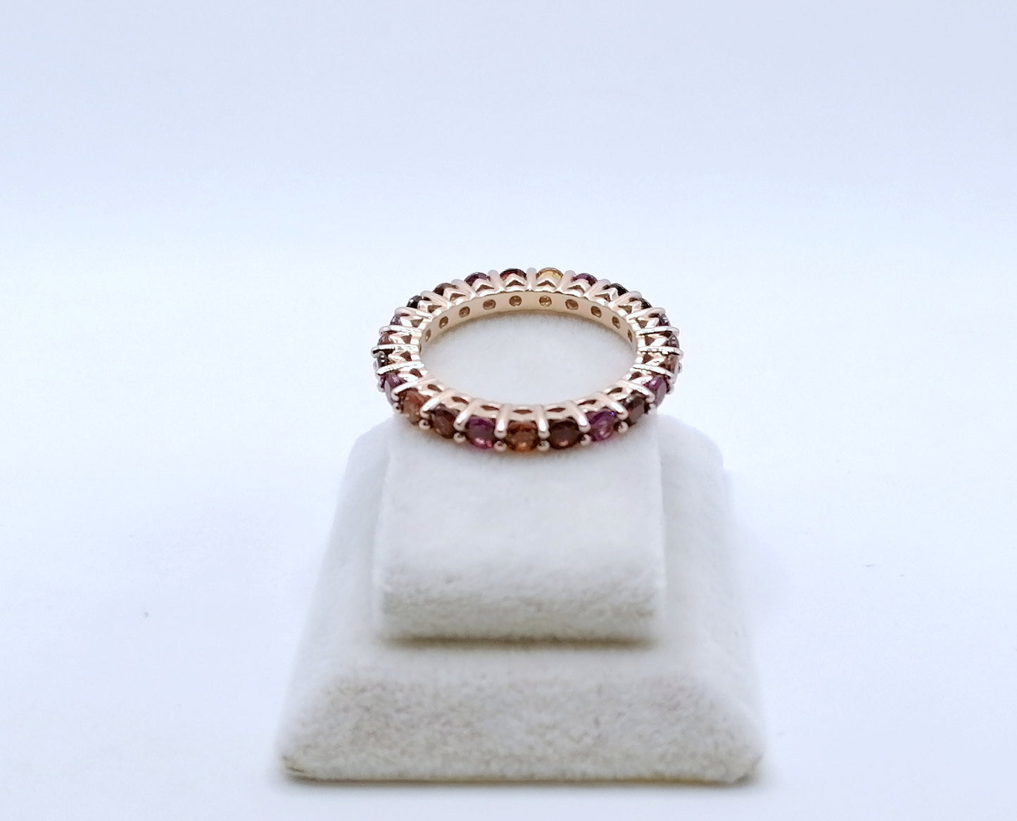 Ring Silber 925er Tourmalin Edelsteine Silberring Gold eternity Gr. 60