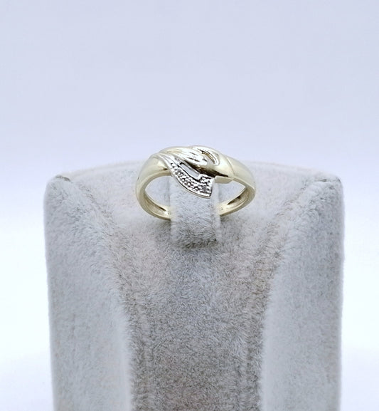 Ring Gold 333er mit Diamantsplitter Gr. 56