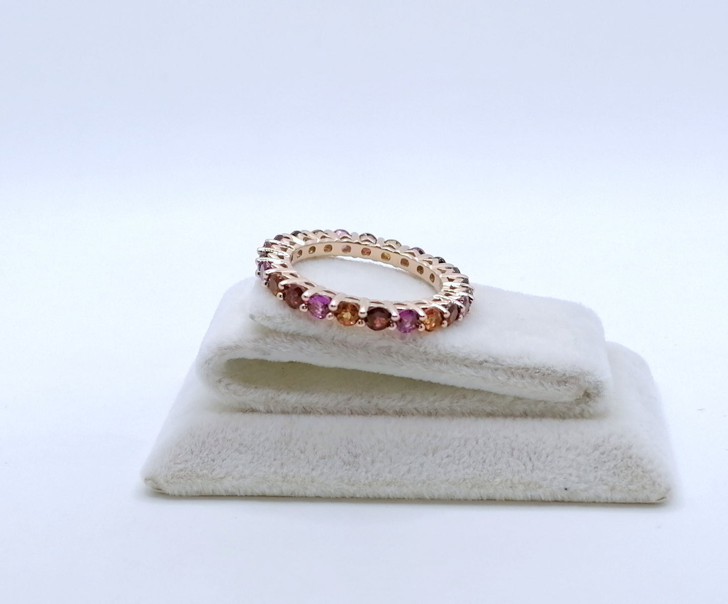 Ring Silber 925er Tourmalin Edelsteine Silberring Gold eternity Gr. 60