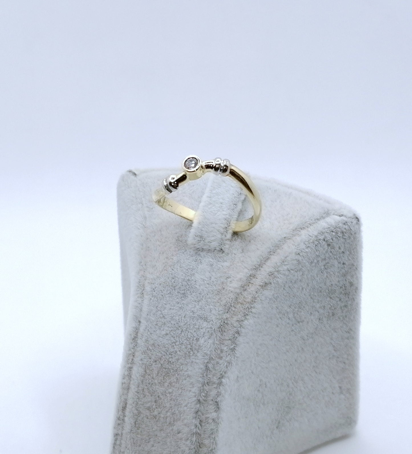 Ring Gold 585er mit Zirkonia Geschwungen Gr. 60