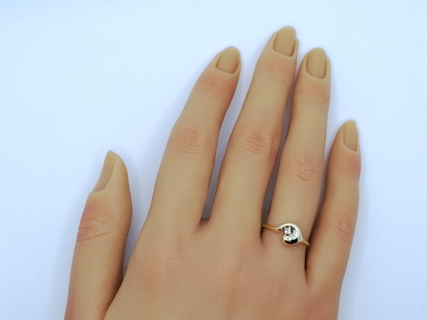 Solitär Goldring 585er mit Brillanten Gr. 60