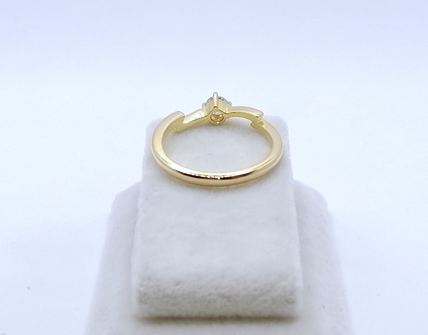 Ring Gold 750er Solitär mit Lupenreinem Brillanten Gr. 53