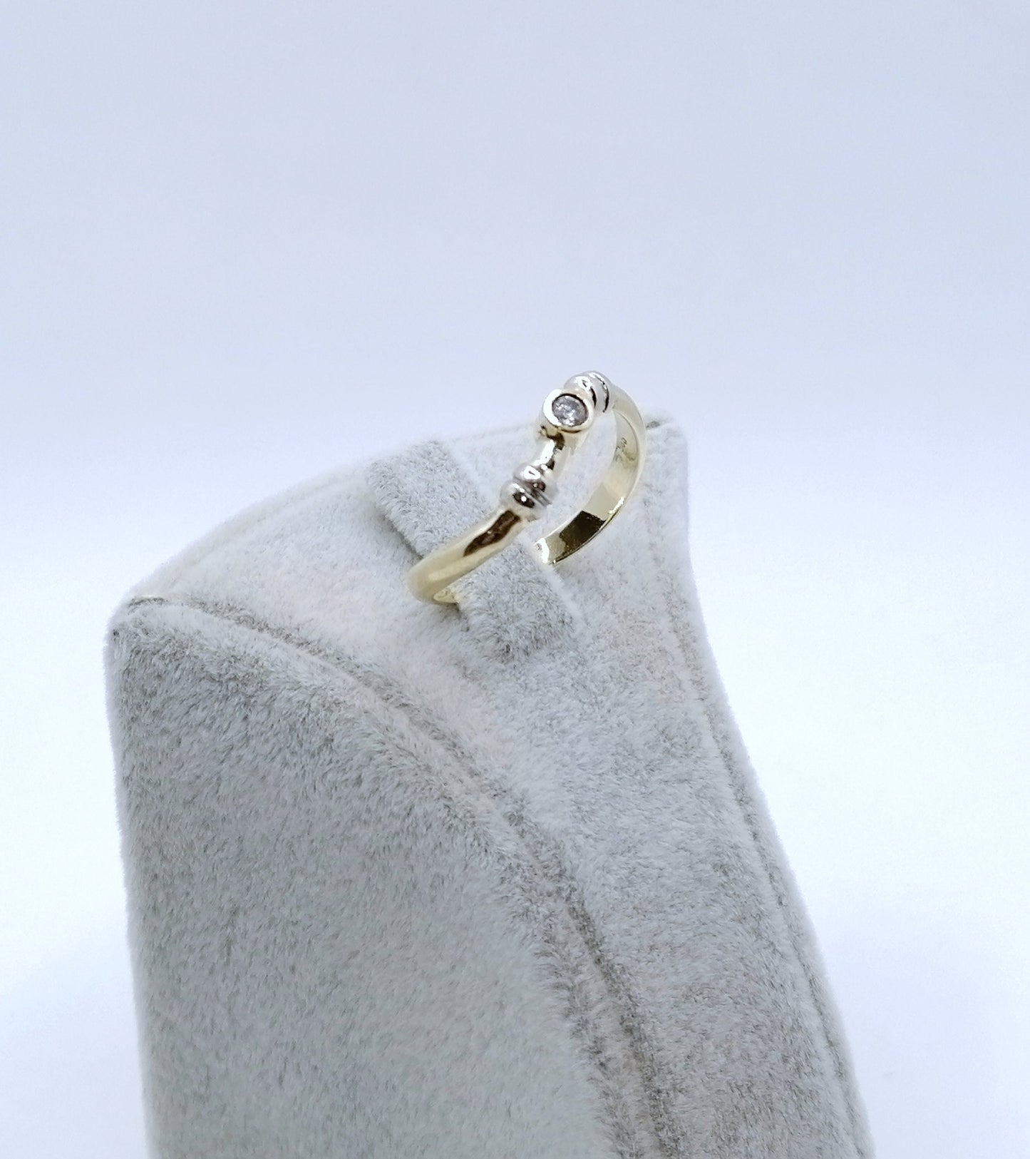 Ring Gold 585er mit Zirkonia Geschwungen Gr. 60