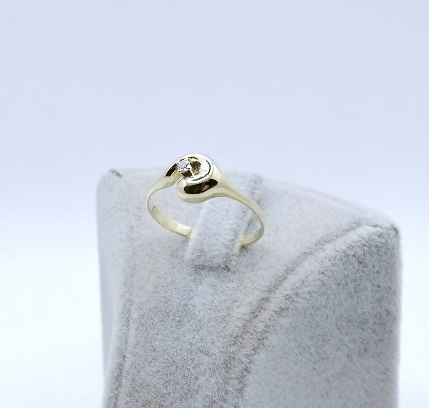 Solitär Goldring 585er mit Brillanten Gr. 60