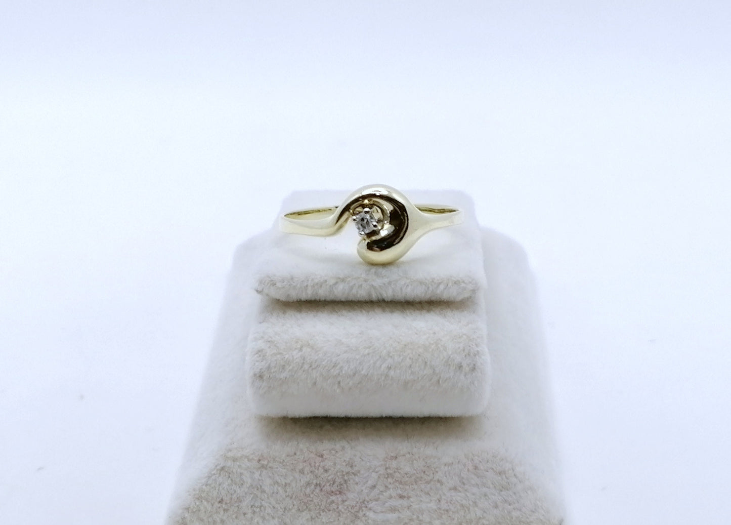 Solitär Goldring 585er mit Brillanten Gr. 60