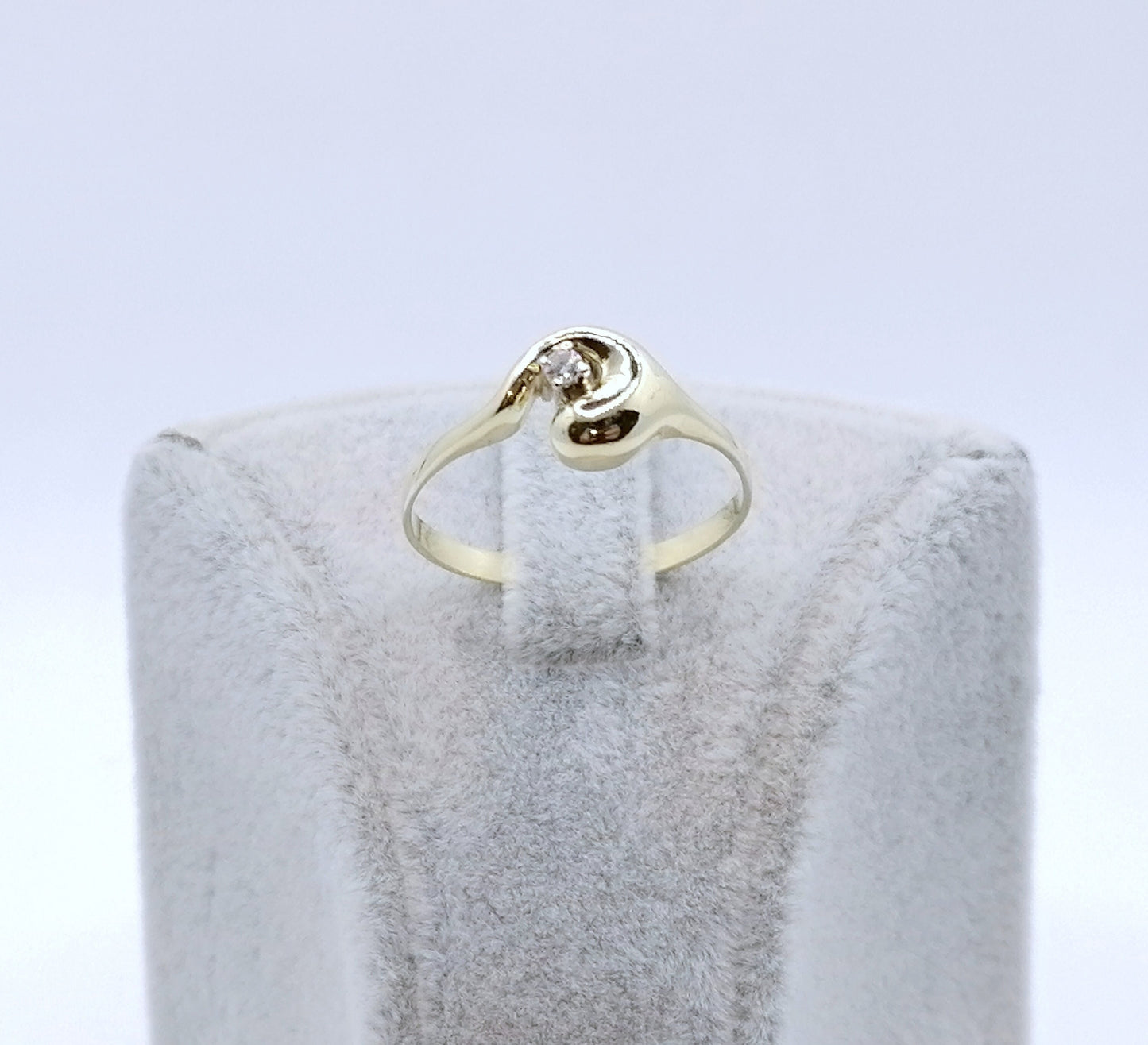 Solitär Goldring 585er mit Brillanten Gr. 60