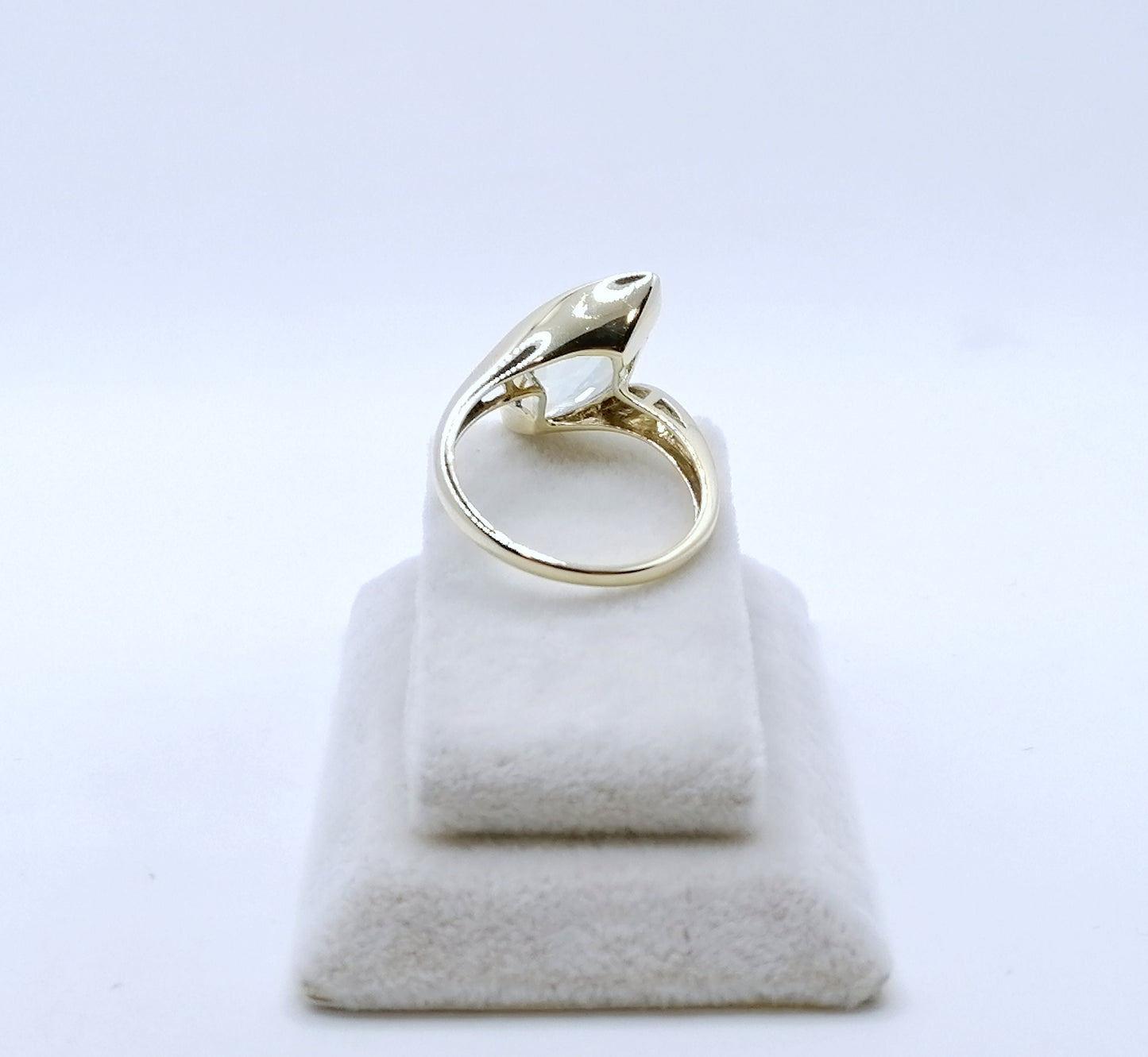Ring Gold 375er mit Prasiolith Grüner Amethyst Gr. 57