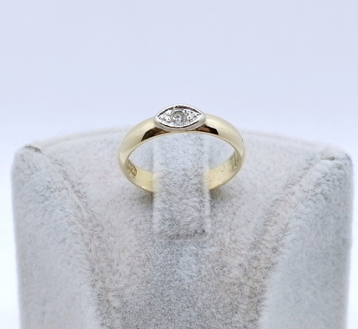 Ring Gold 585er mit 0,035ct Brillant Solitär Goldring Gr. 50