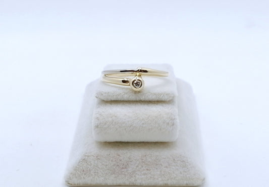 Ring Gold 585er mit Diamant Gr. 53