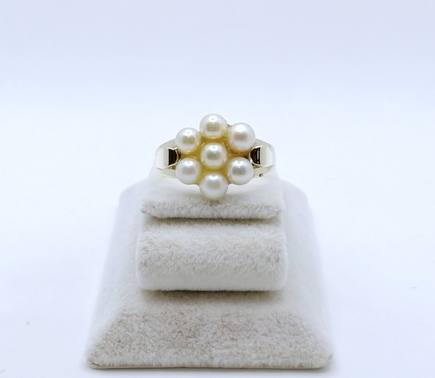 Perlenring Gold 333er Damenring Gr. 58