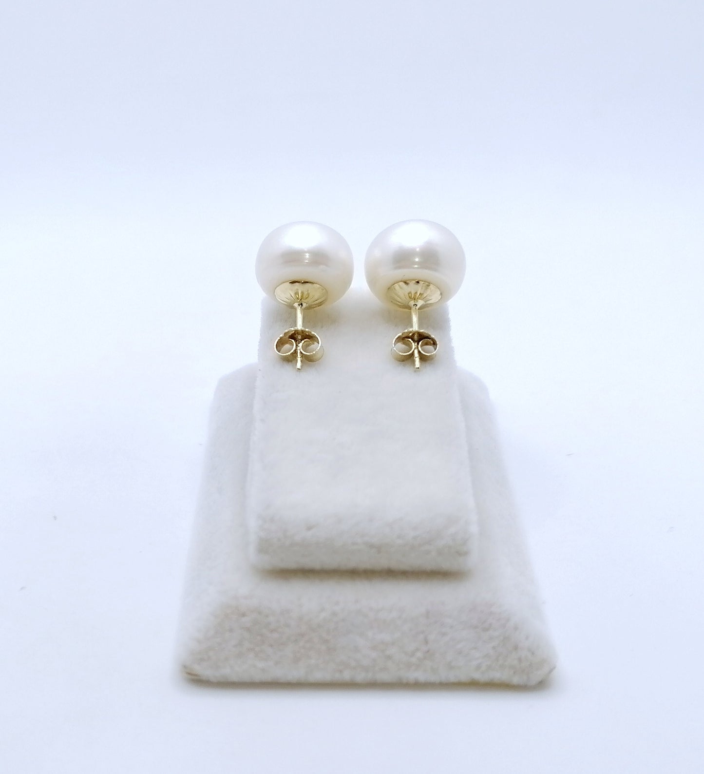 Ohrstecker 585er Gold mit Perlen Button