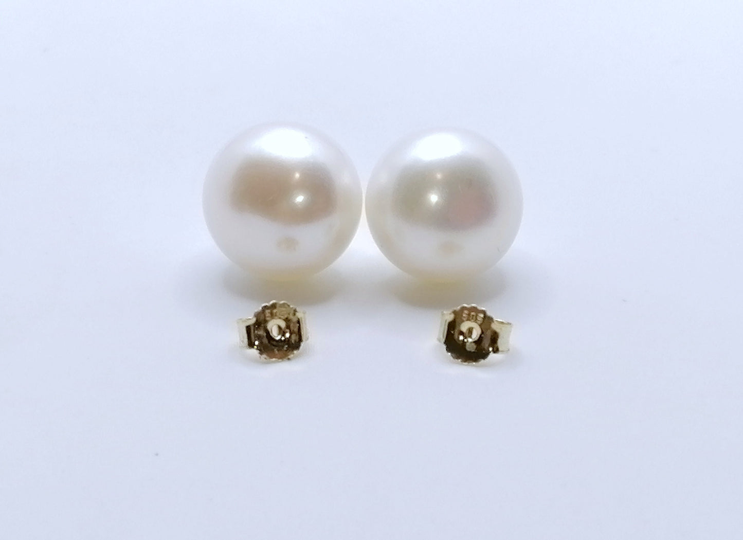 Ohrstecker 585er Gold mit Perlen Button