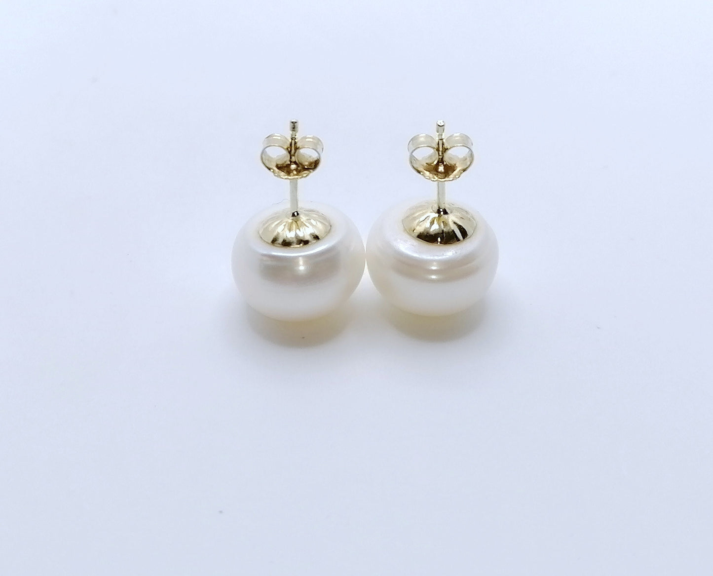 Ohrstecker 585er Gold mit Perlen Button