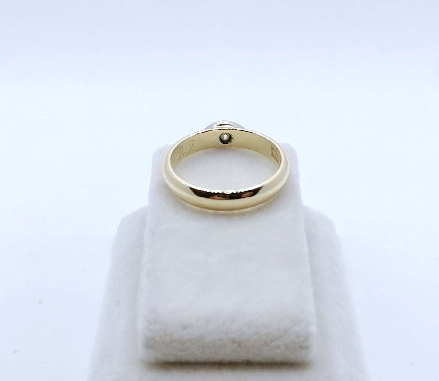 Ring Gold 585er mit 0,035ct Brillant Solitär Goldring Gr. 50