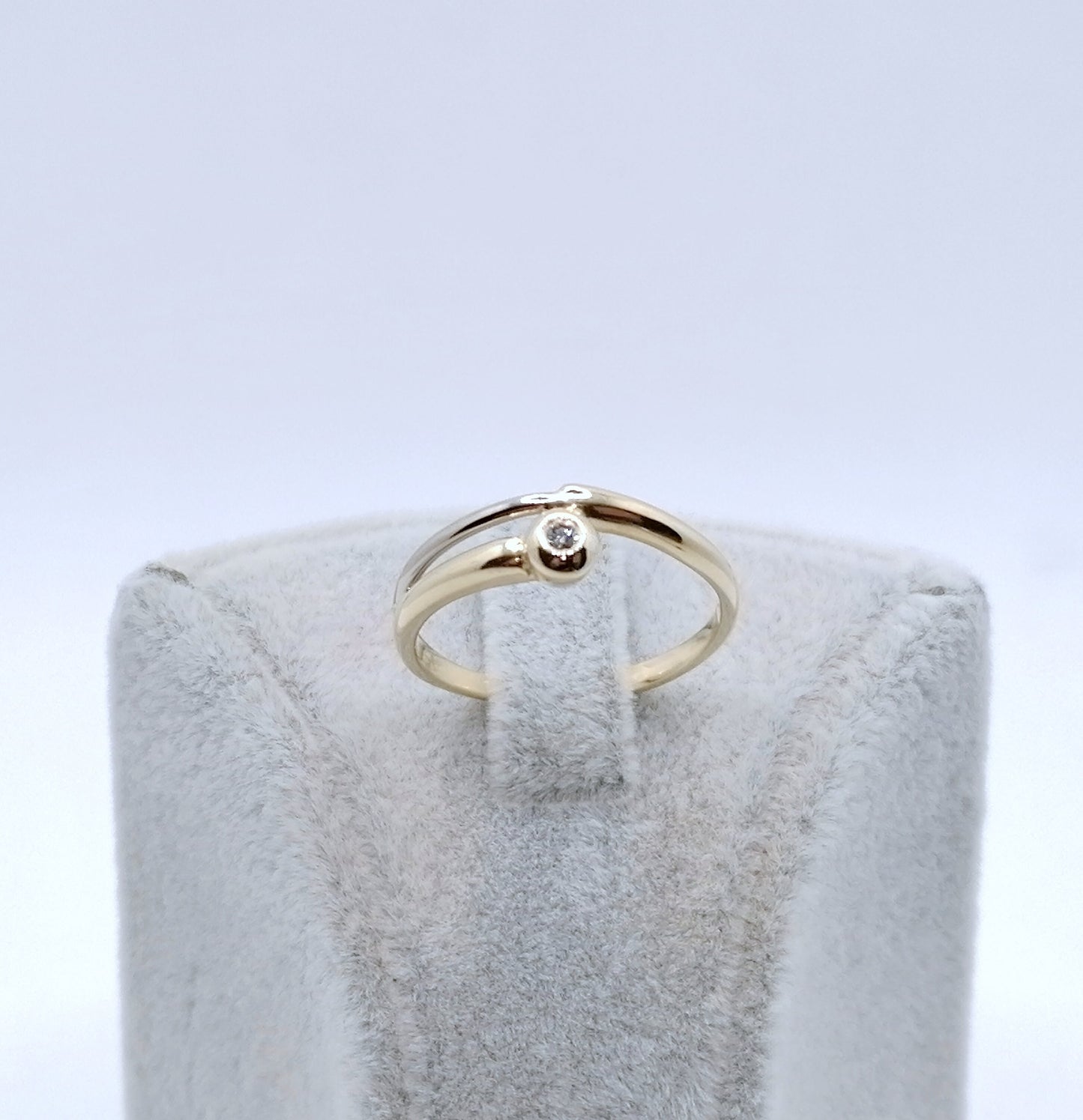 Ring Gold 585er mit Diamant Gr. 53