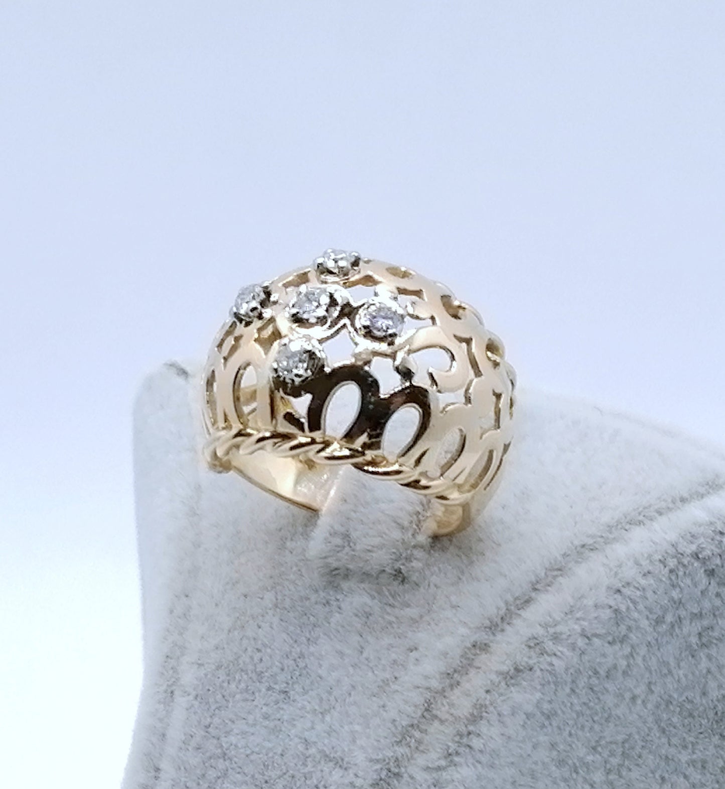 Ring gold 750er mit Brillanten Kuppelring Gr. 53
