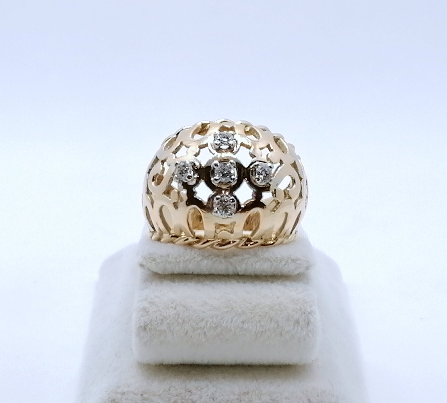 Ring gold 750er mit Brillanten Kuppelring Gr. 53