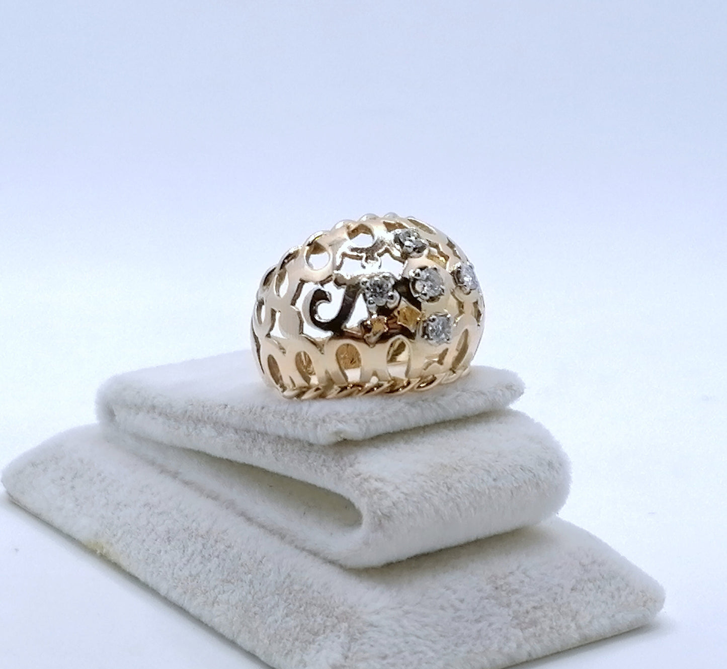 Ring gold 750er mit Brillanten Kuppelring Gr. 53