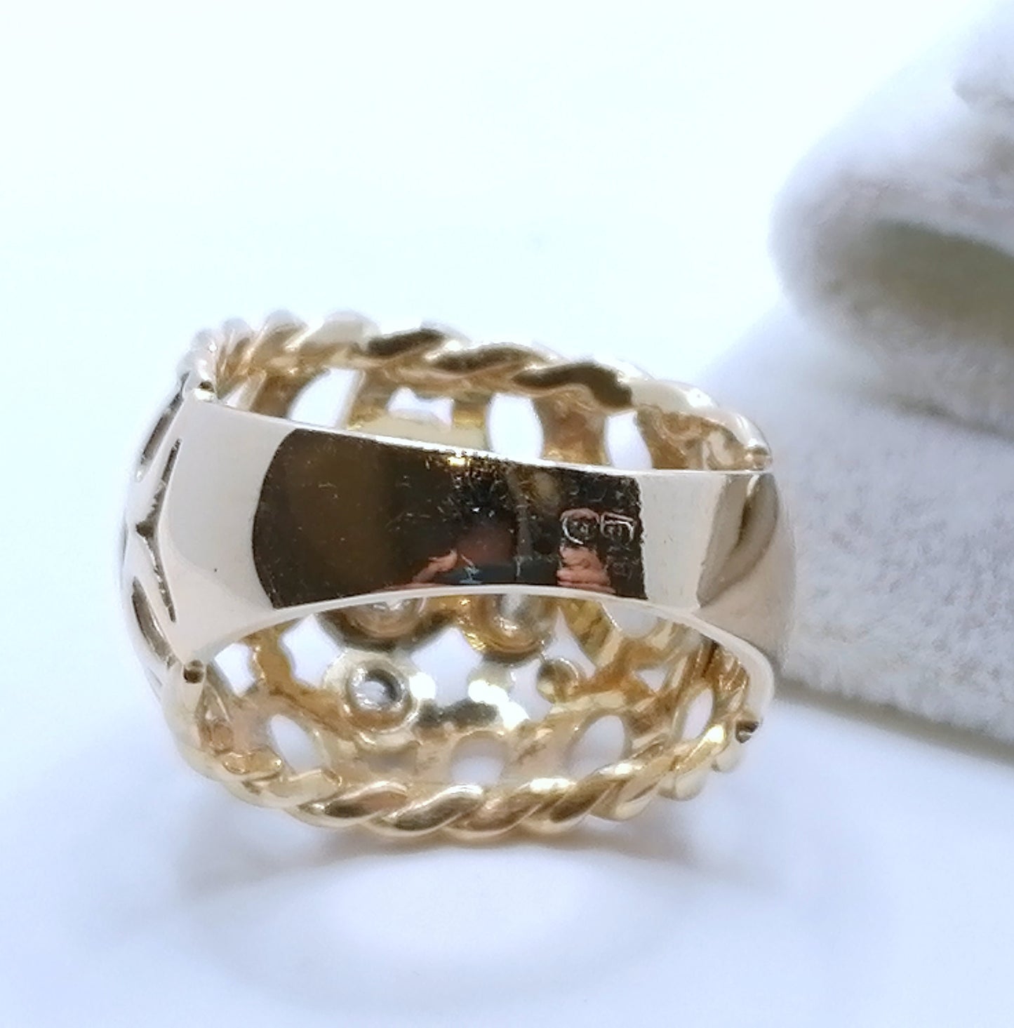 Ring gold 750er mit Brillanten Kuppelring Gr. 53