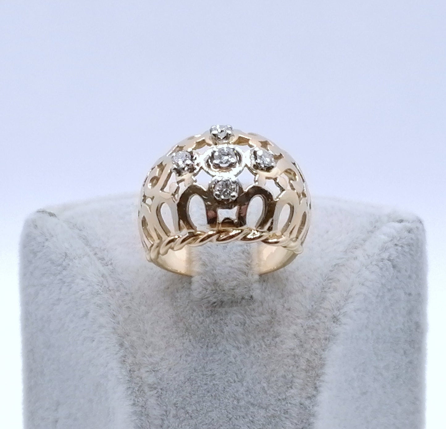 Ring gold 750er mit Brillanten Kuppelring Gr. 53