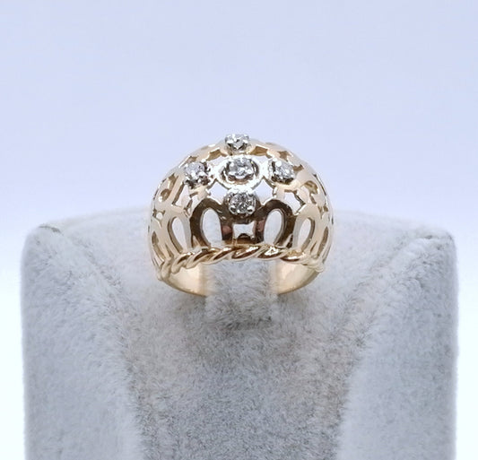 Ring gold 750er mit Brillanten Kuppelring Gr. 53