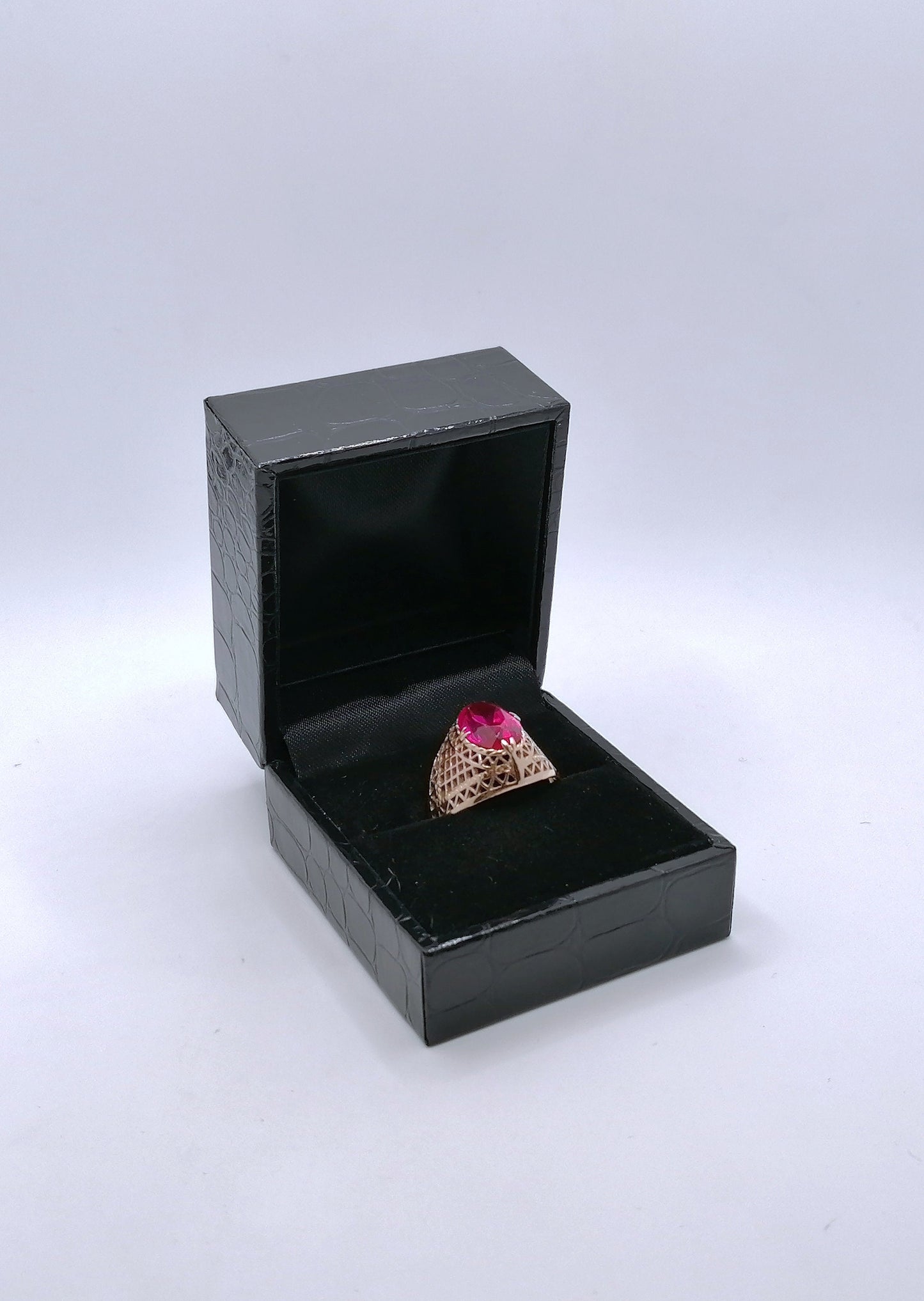 Ring Rotgold 583er Sowjet UdSSR Goldring mit Rubin Gr. 55