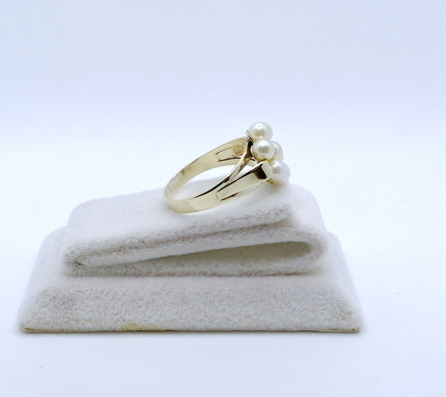 Perlenring Gold 333er Damenring Gr. 58