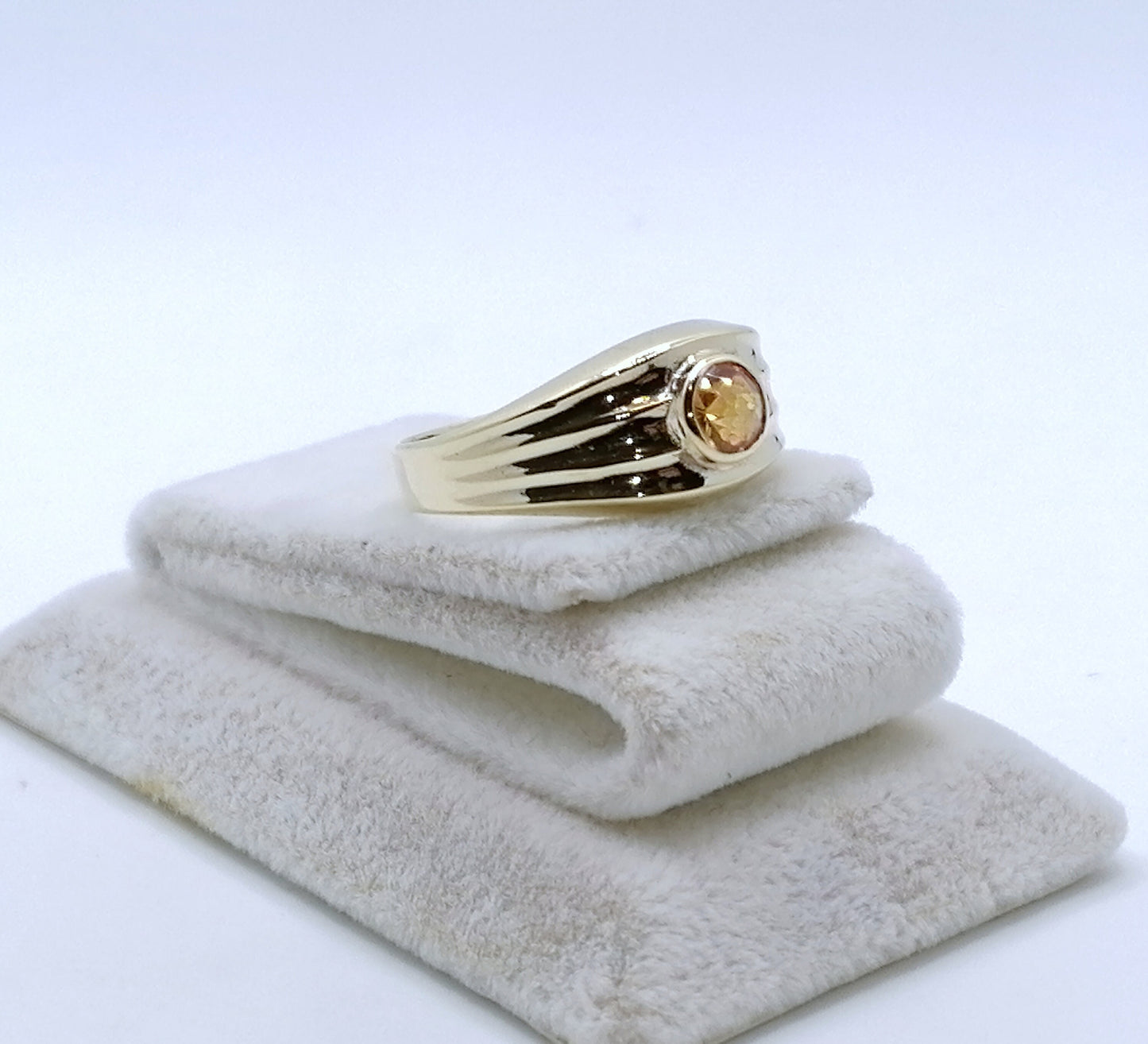 Ring Gold 333er mit Saphir Edelstein Gr. 60