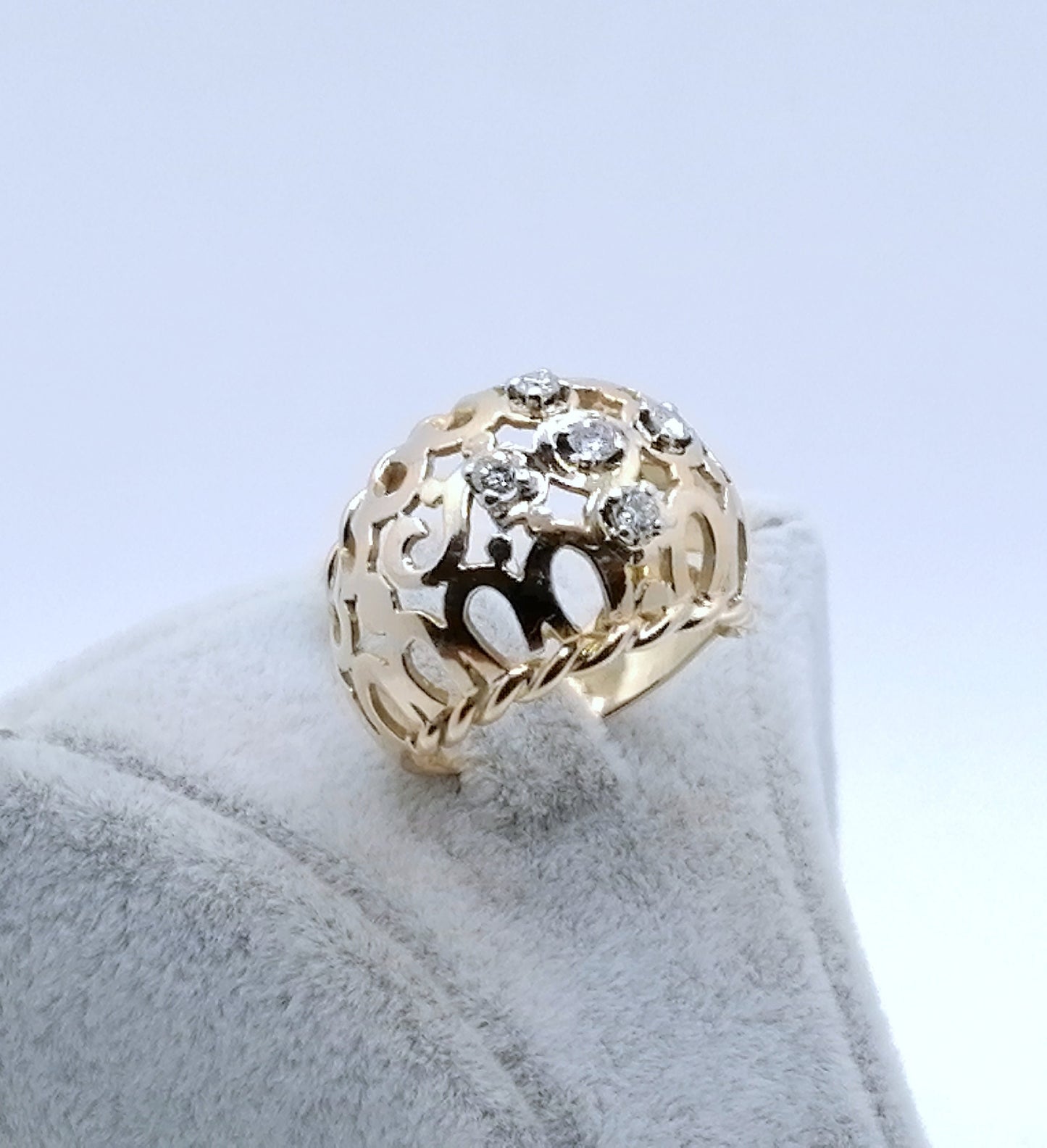 Ring gold 750er mit Brillanten Kuppelring Gr. 53