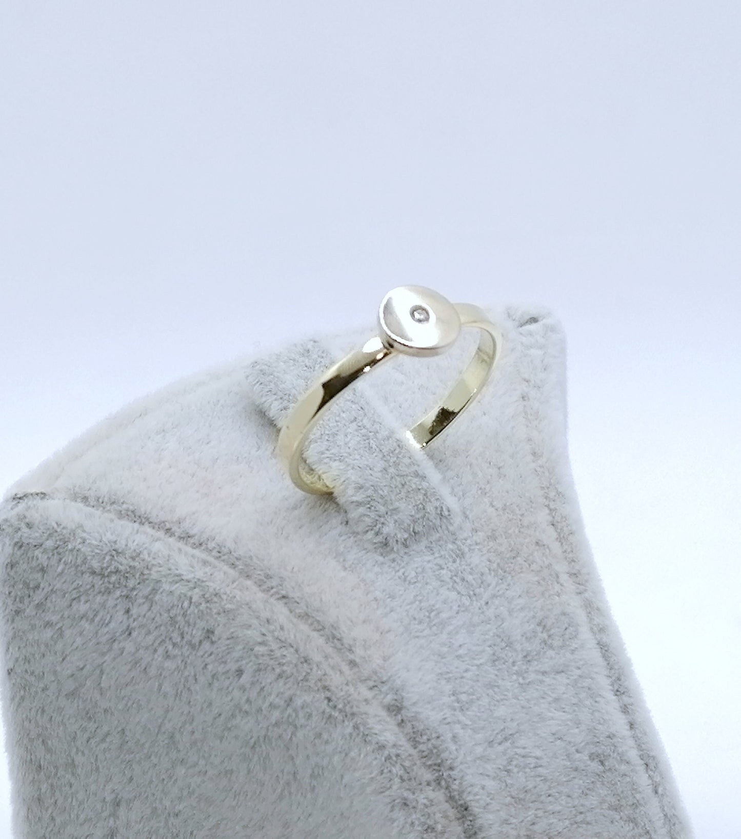 Ring Gold 585er mit Diamantsplitter Gr. 56