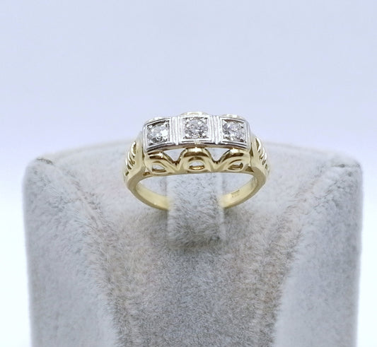 Ring Gold 585er mit Brillanten Gr. 53