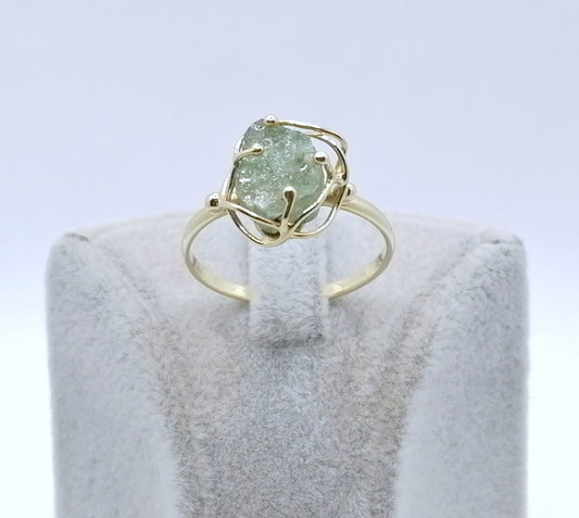 Ring Gold 585er mit Aquamarin Gr. 64