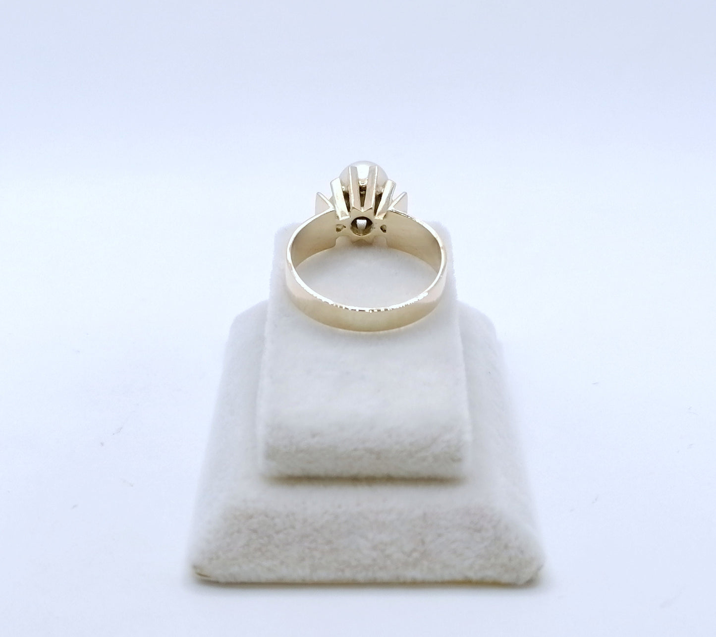 Ring Gold 585er mit Perle Damenring Perlenring Gr. 57