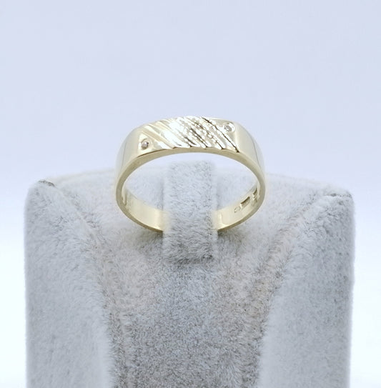 Ring Gold 585er Siegelring Gr. 66