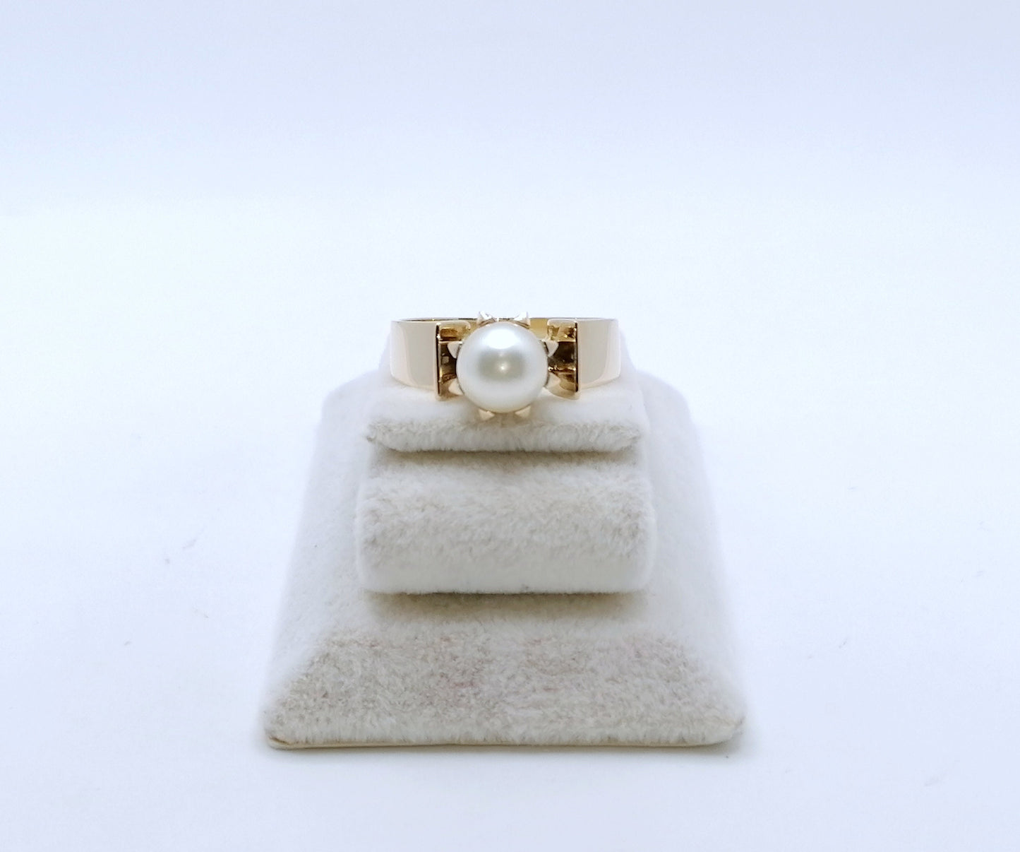 Ring Gold 585er mit Perle Damenring Perlenring Gr. 57