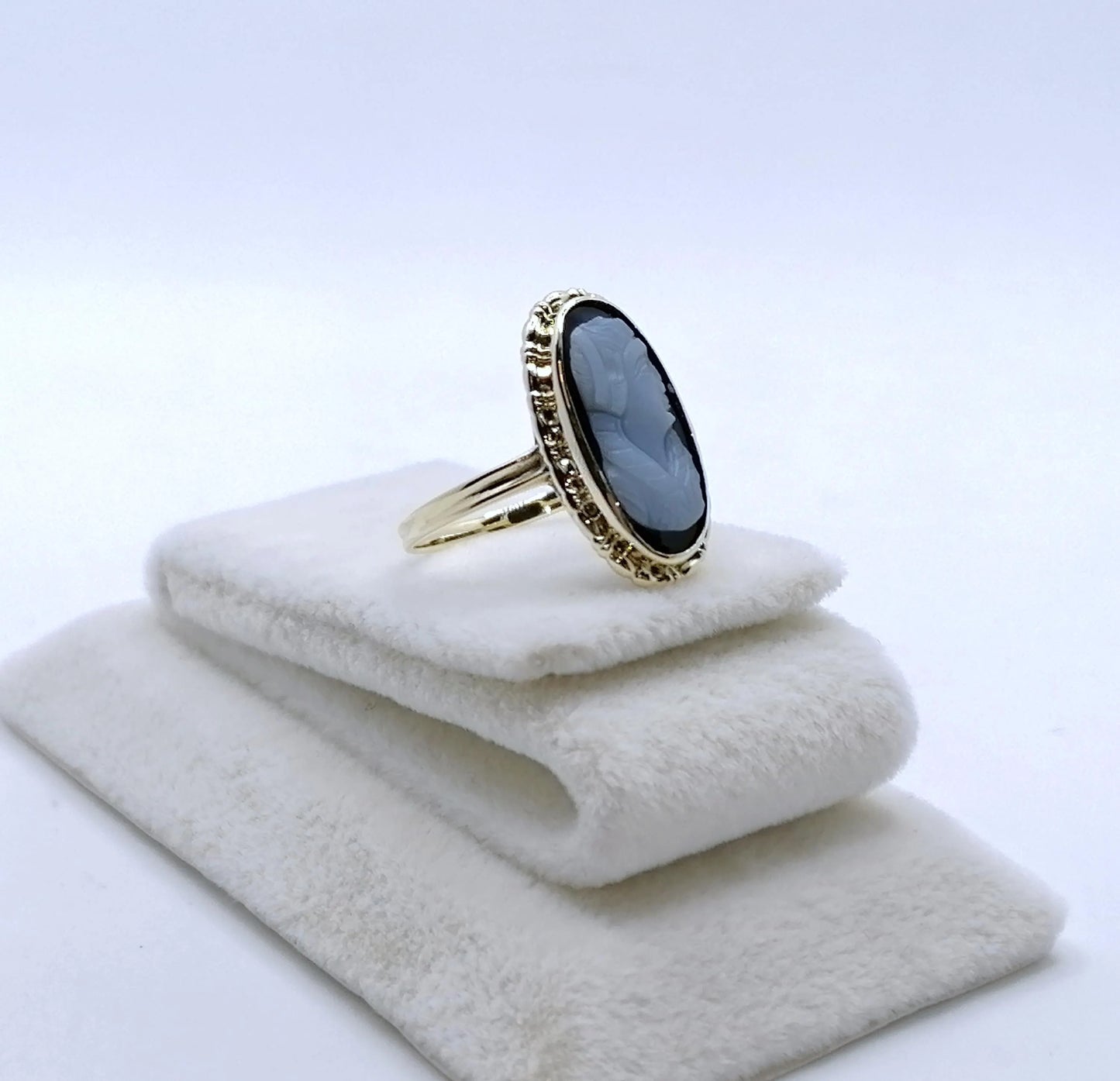 Vintage Ring 585er Gold Gemme Gr. 50