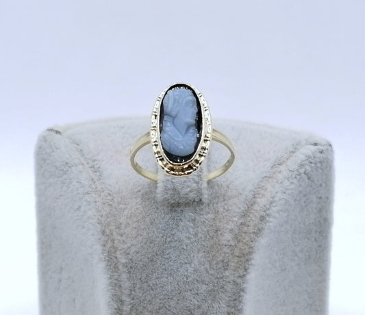 Vintage Ring 585er Gold Gemme Gr. 50