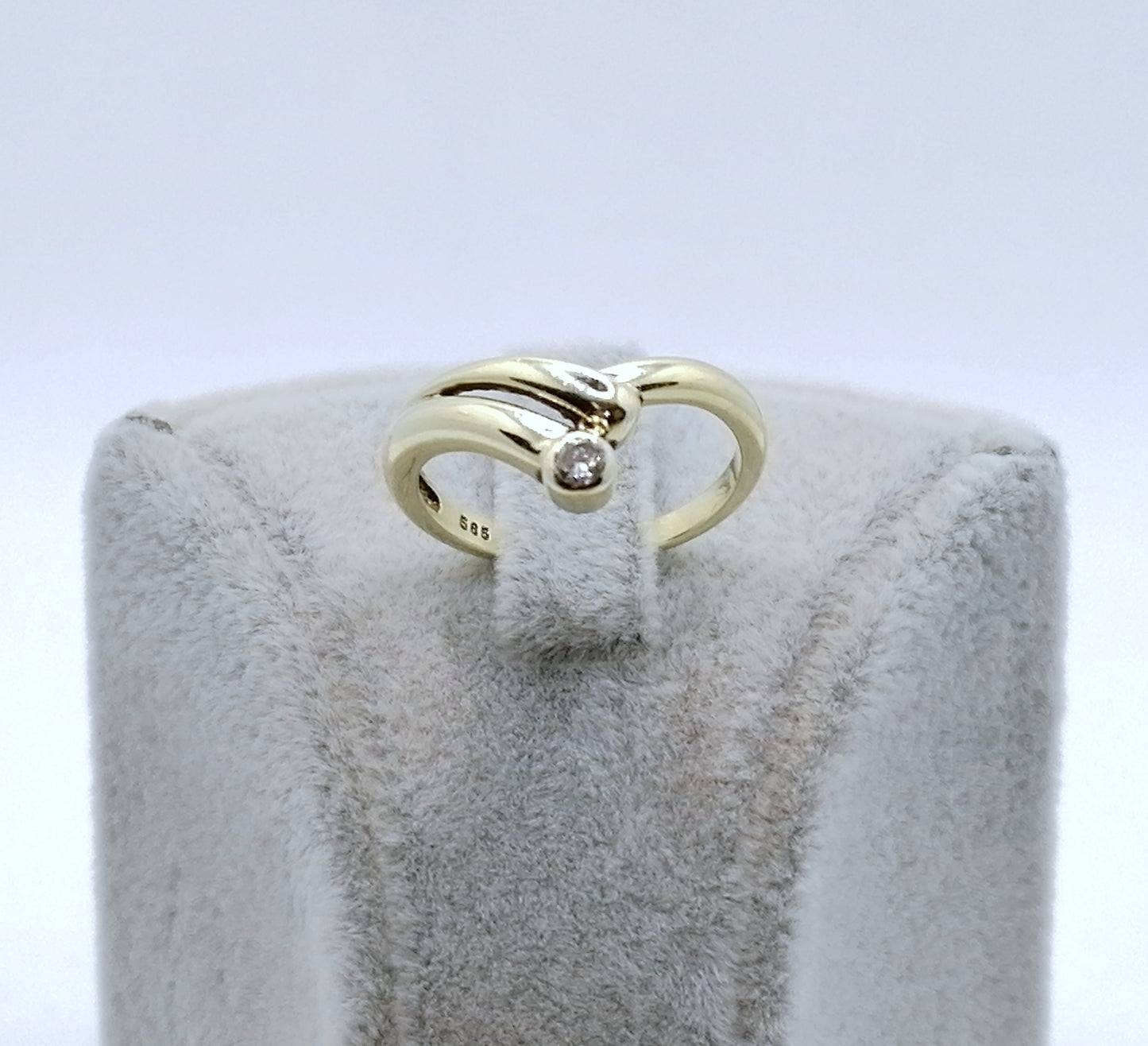 Ring Gold 585er Solitär Brillant Gr. 53