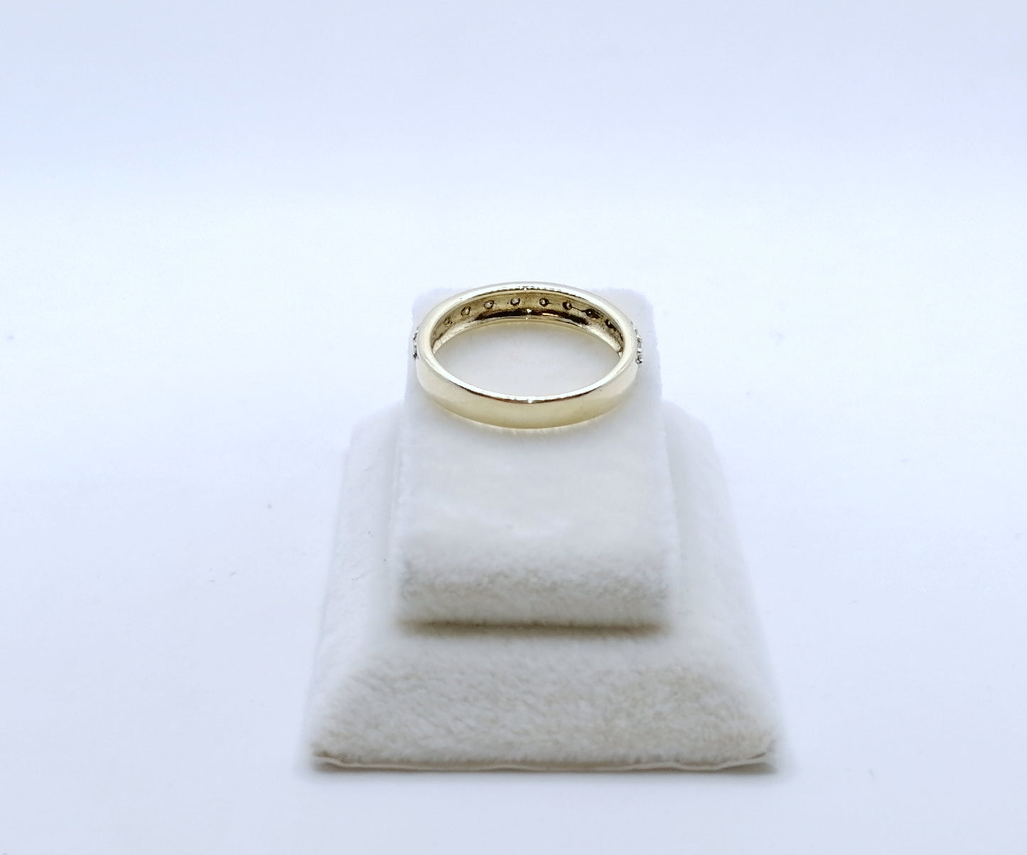 Ring Gold 375er mit Diamantsplitter Gr. 53