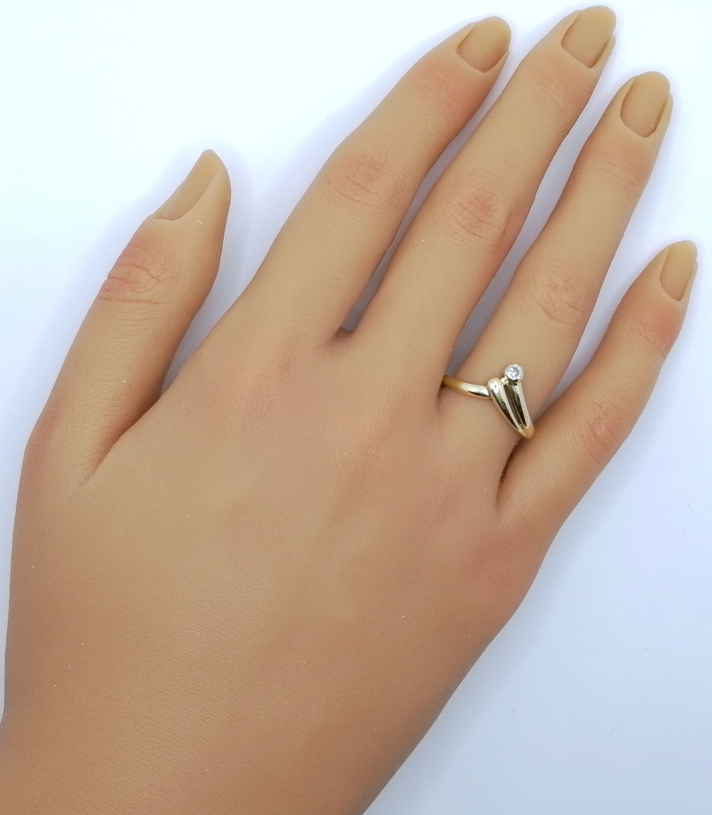 Ring Gold 585er Solitär Brillant Gr. 53