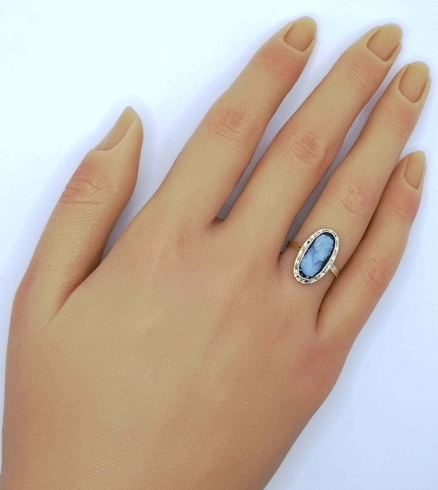 Vintage Ring 585er Gold Gemme Gr. 50