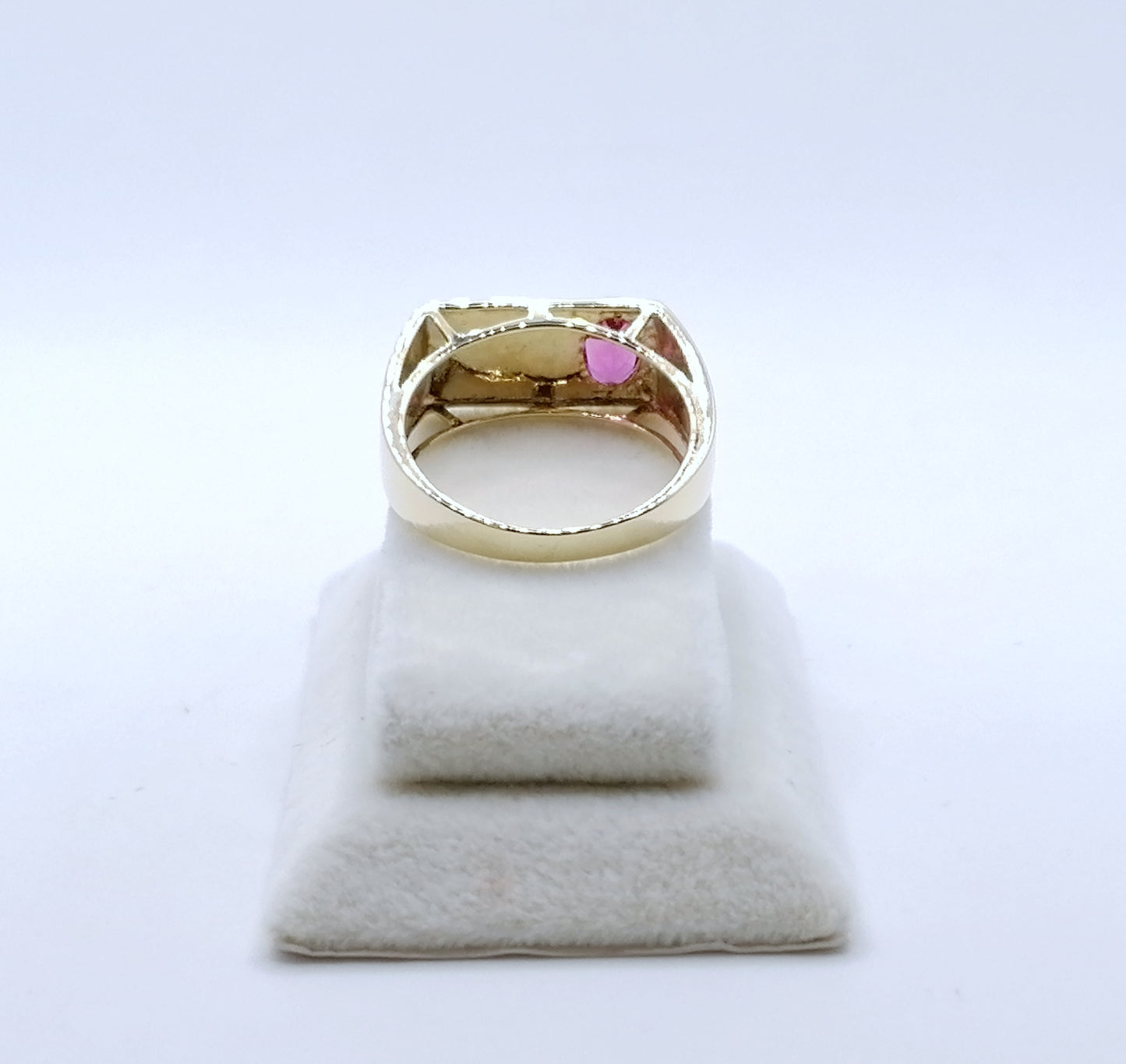 Ring Gold 375er mit Tourmalin Siegelring Gr. 63