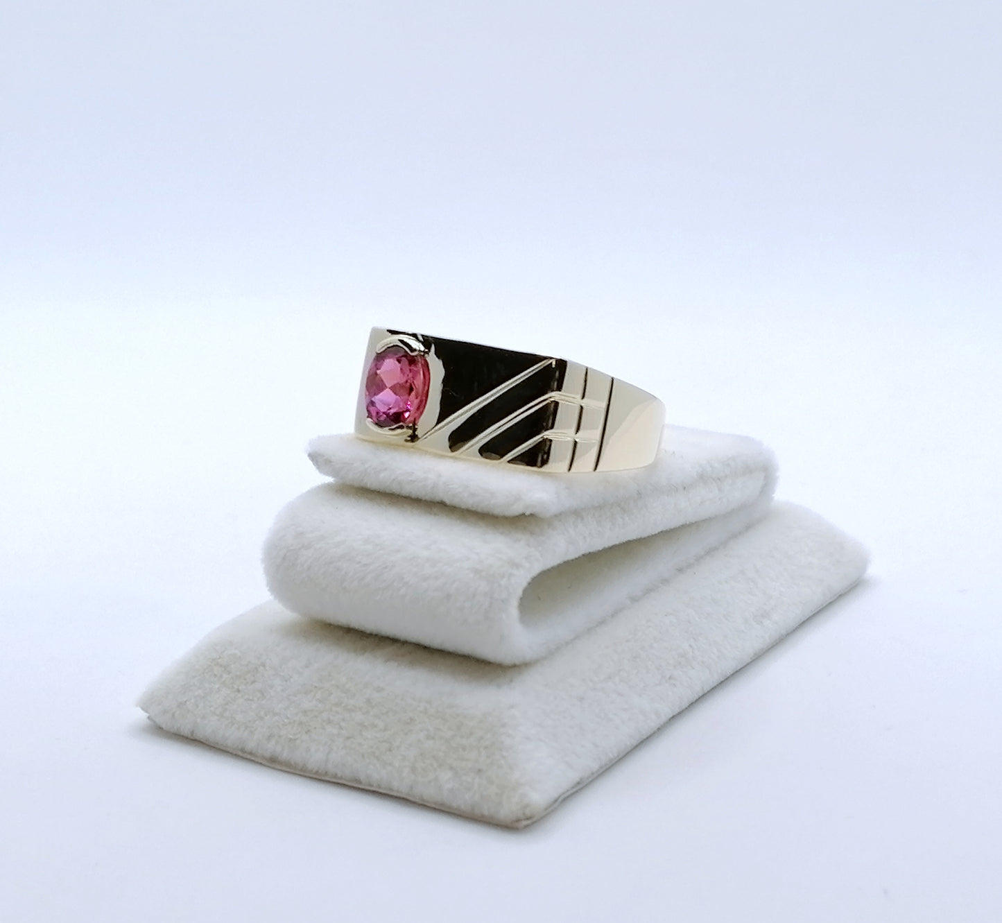 Ring Gold 375er mit Tourmalin Siegelring Gr. 63